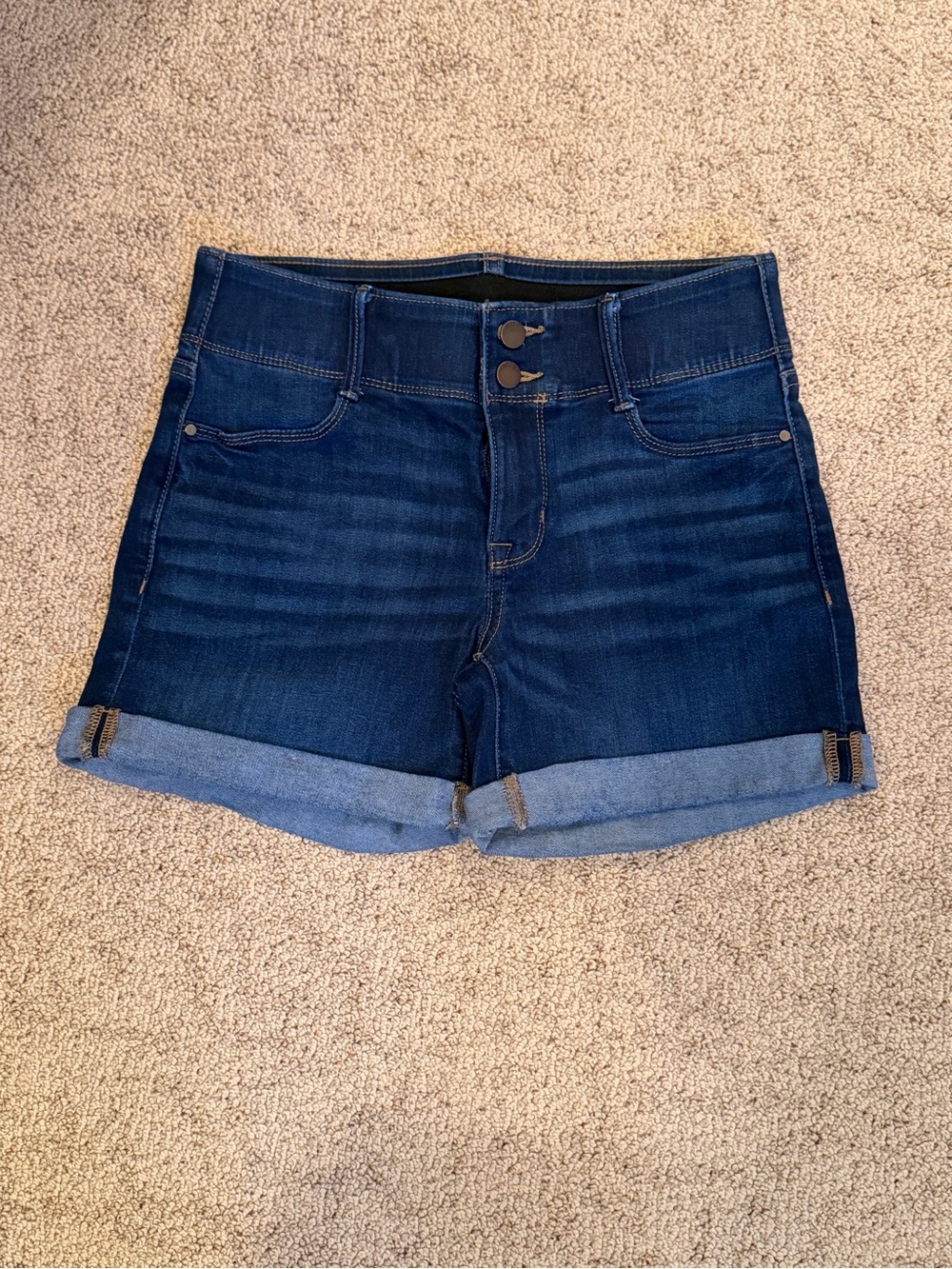 Apt. 9 Dark Blue Rolled-Hem Denim Jean Shorts